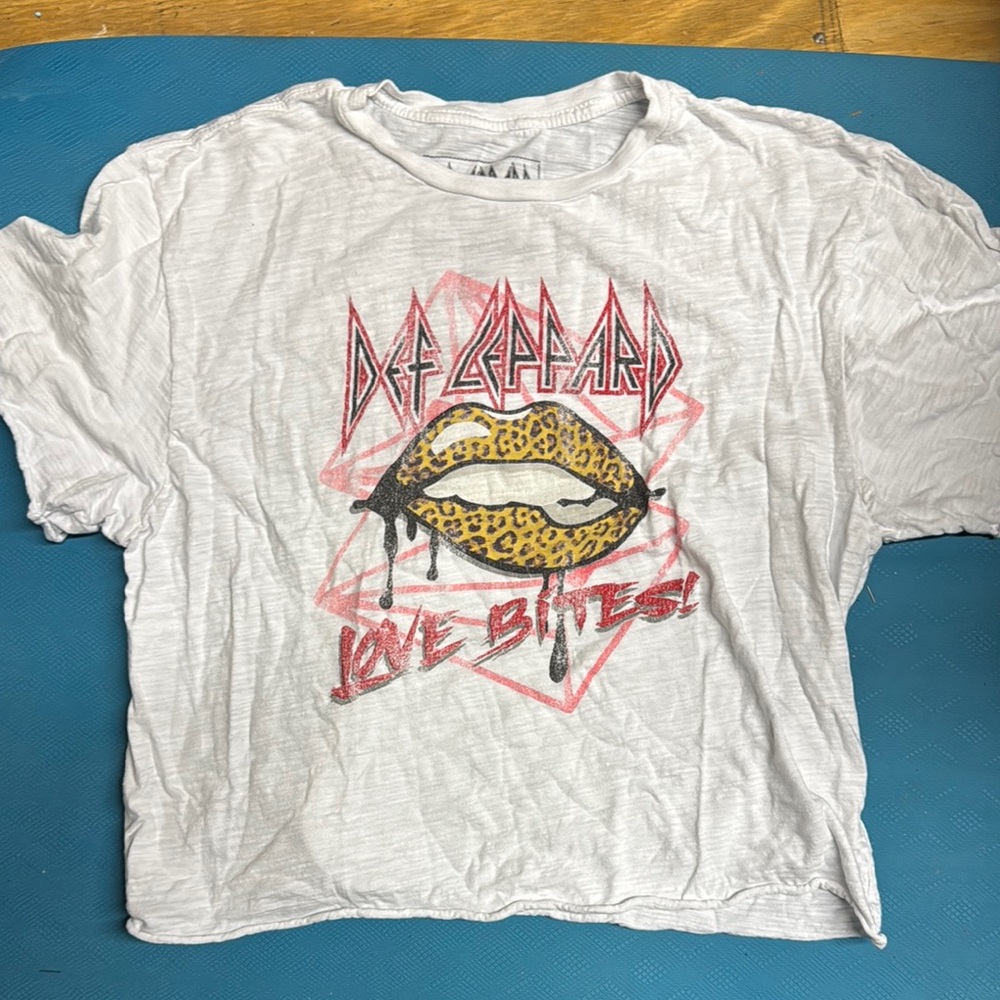 Def Leppard Retro Brand Tee - White